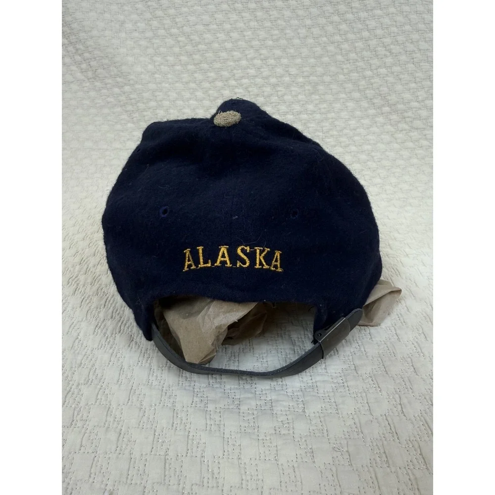 Vintage Alaska Outdoor Embroidered Wool Suede Hat‎ Rare Multicolor USA Mountains